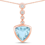 Trillion Cut Diamond Accented Pendant