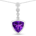 Trillion Cut Diamond Accented Pendant