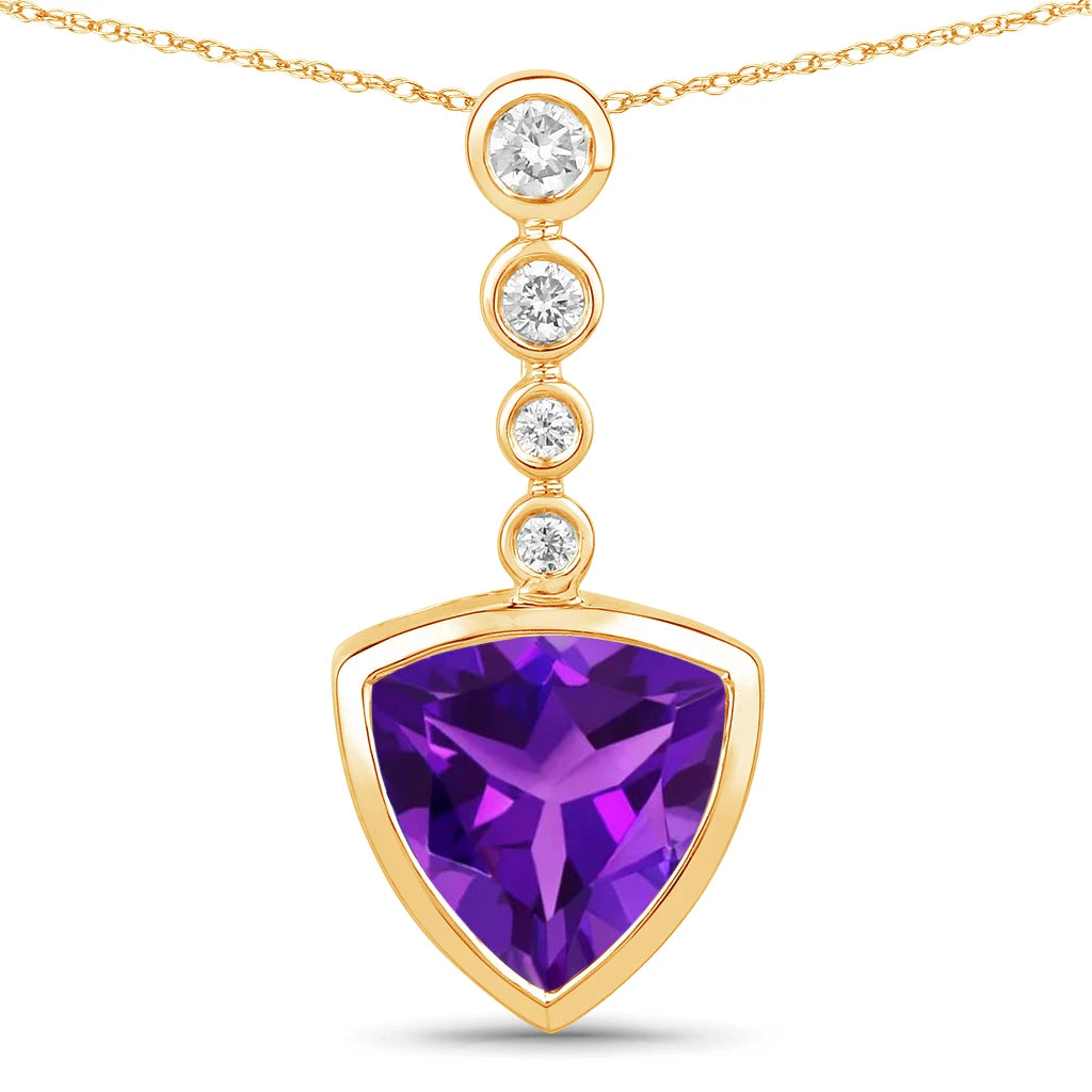 Trillion Cut Diamond Accented Pendant