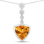Trillion Cut Diamond Accented Pendant