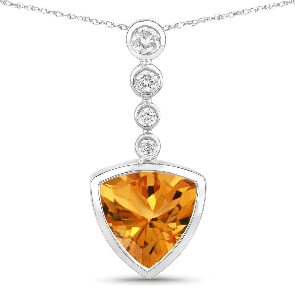 Trillion Cut Diamond Accented Pendant