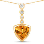 Trillion Cut Diamond Accented Pendant