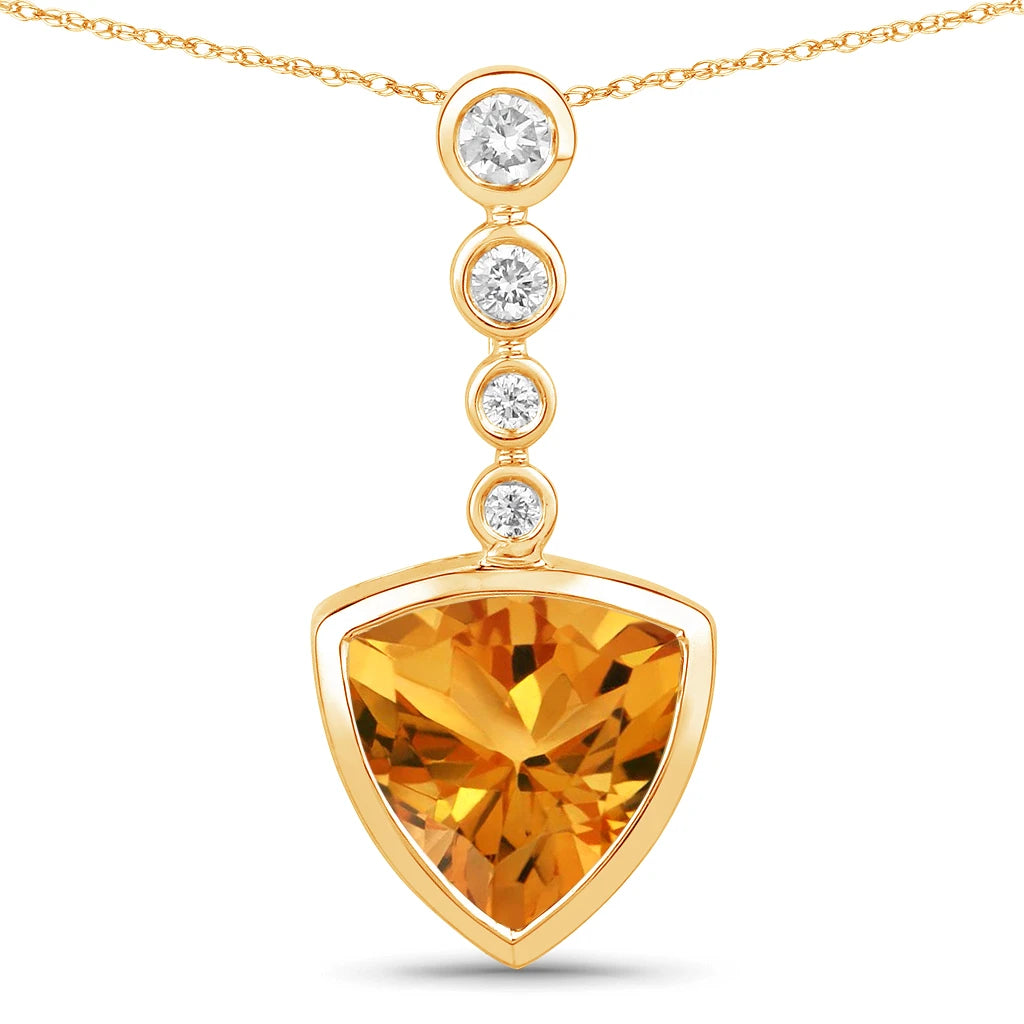 Trillion Cut Diamond Accented Pendant