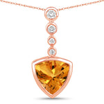 Trillion Cut Diamond Accented Pendant