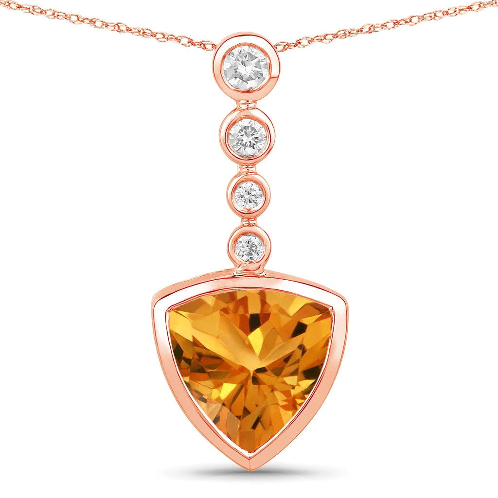 Trillion Cut Diamond Accented Pendant