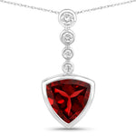 Trillion Cut Diamond Accented Pendant