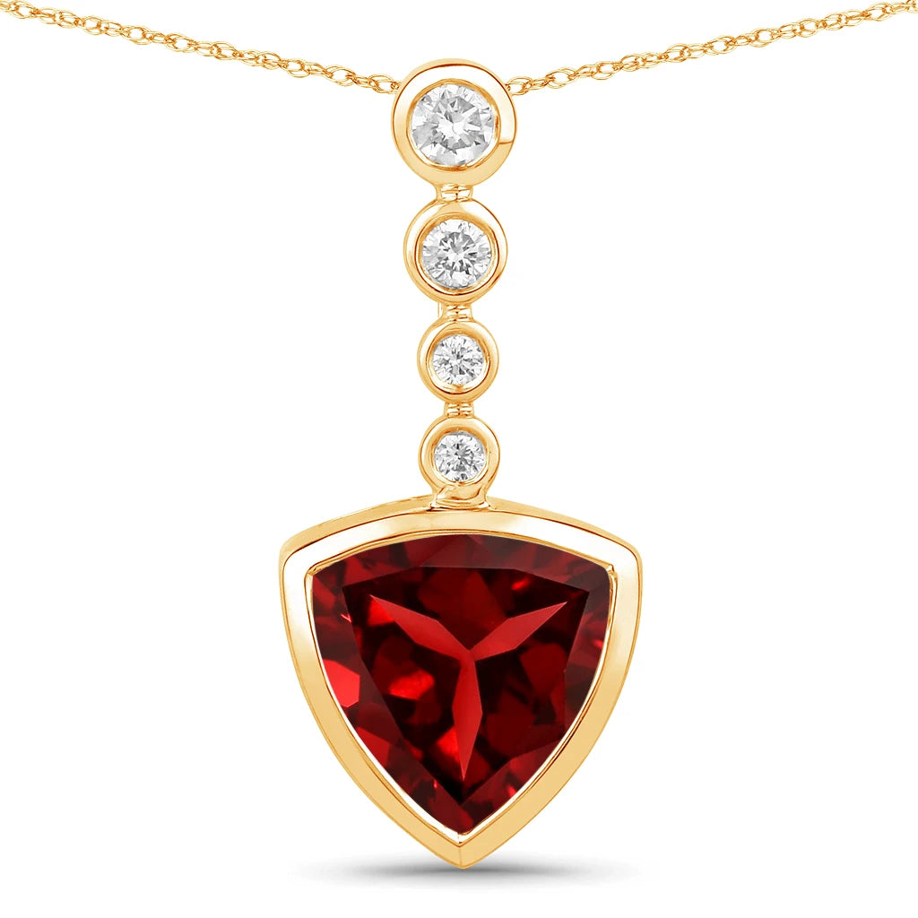 Trillion Cut Diamond Accented Pendant