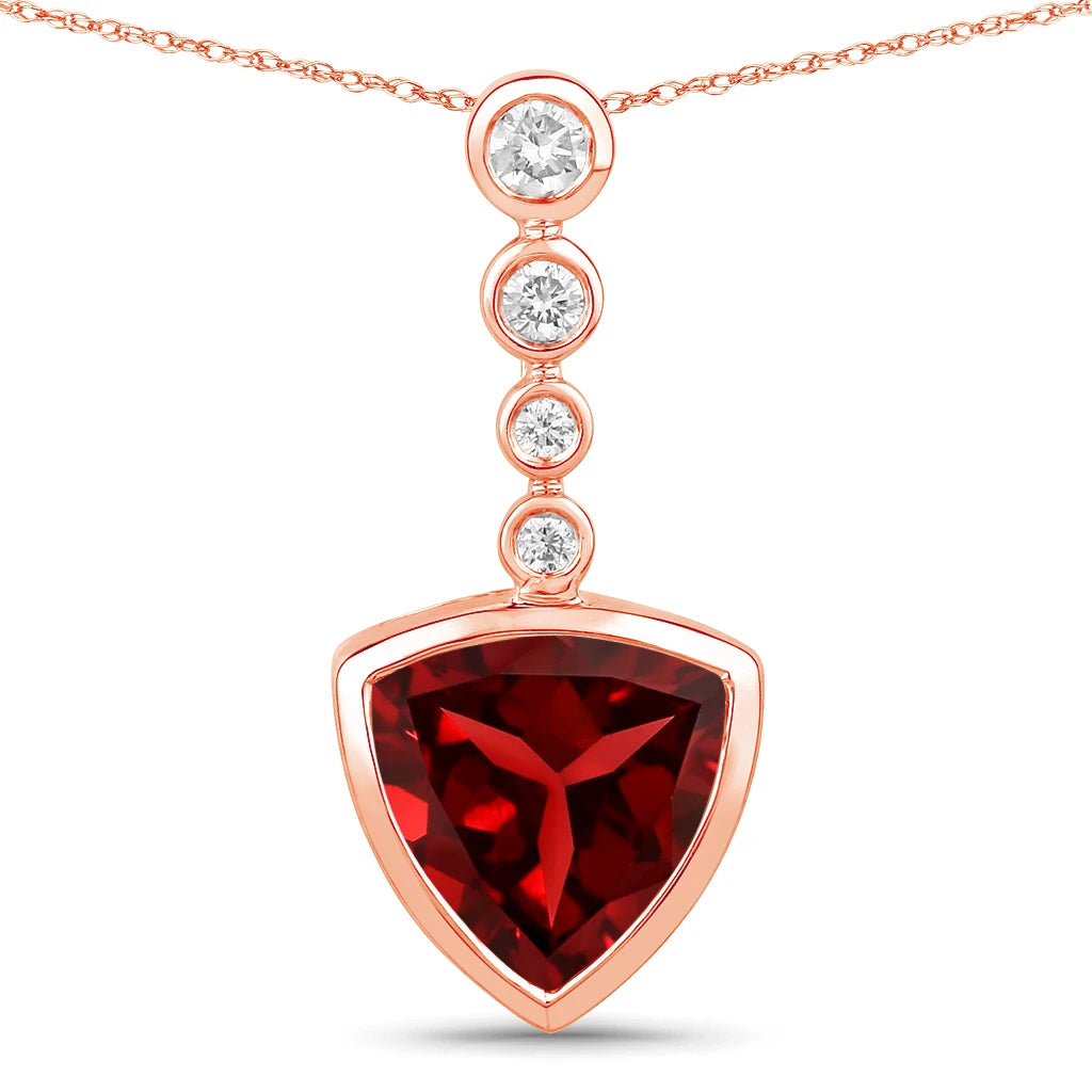 Trillion Cut Diamond Accented Pendant