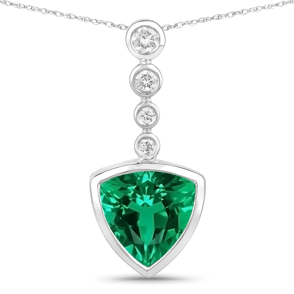 Trillion Cut Diamond Accented Pendant