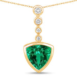 Trillion Cut Diamond Accented Pendant