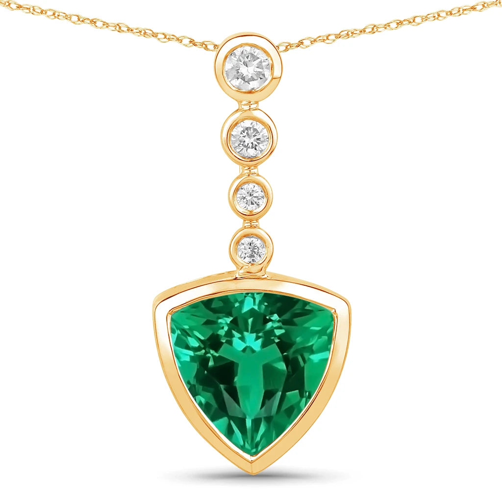 Trillion Cut Diamond Accented Pendant