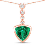 Trillion Cut Diamond Accented Pendant