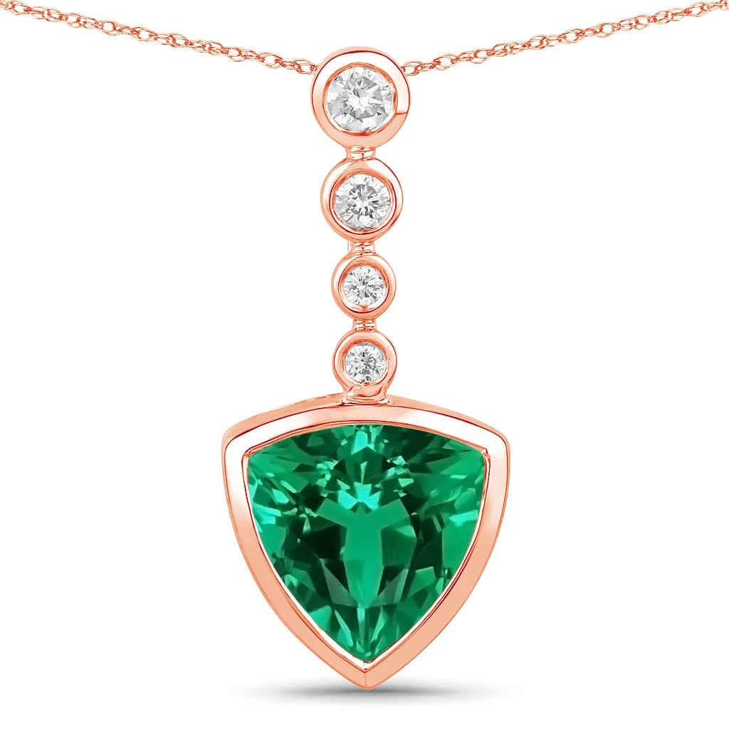 Trillion Cut Diamond Accented Pendant