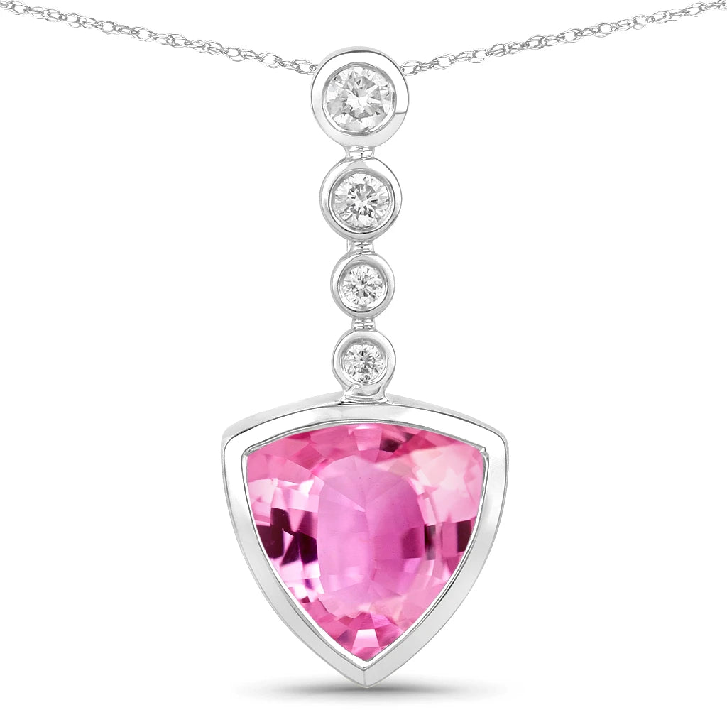 Trillion Cut Diamond Accented Pendant