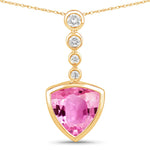 Trillion Cut Diamond Accented Pendant