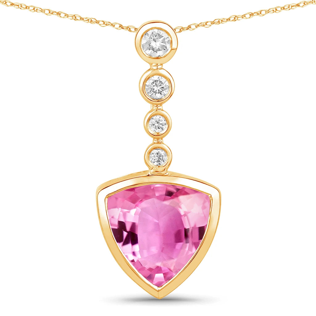 Trillion Cut Diamond Accented Pendant