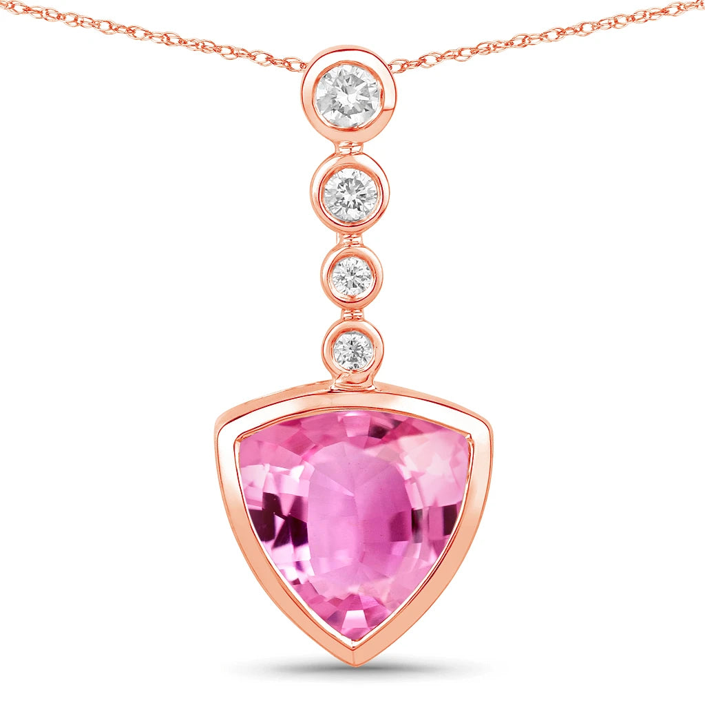 Trillion Cut Diamond Accented Pendant