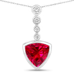 Trillion Cut Diamond Accented Pendant