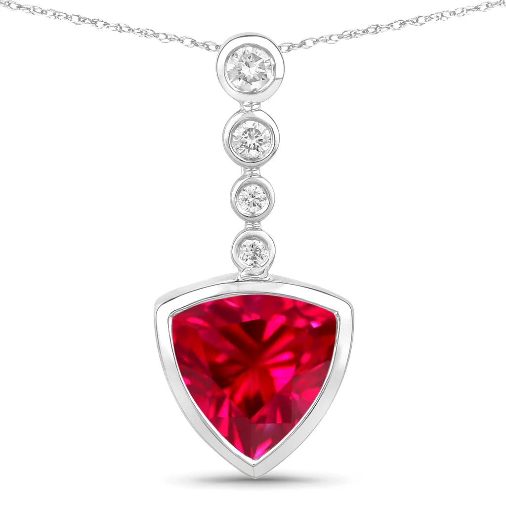 Trillion Cut Diamond Accented Pendant