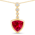 Trillion Cut Diamond Accented Pendant