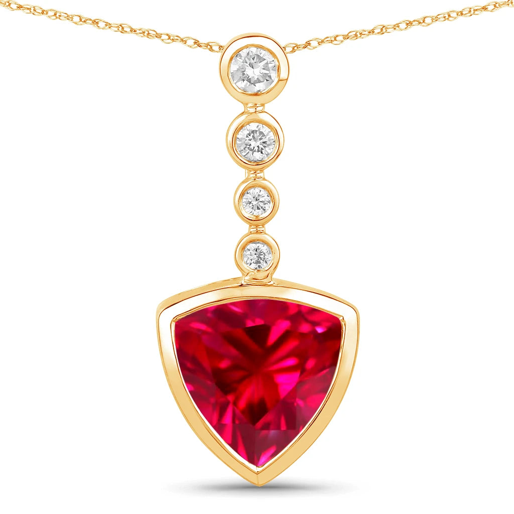 Trillion Cut Diamond Accented Pendant