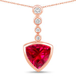 Trillion Cut Diamond Accented Pendant
