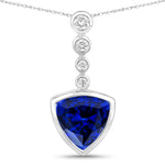 Trillion Cut Diamond Accented Pendant