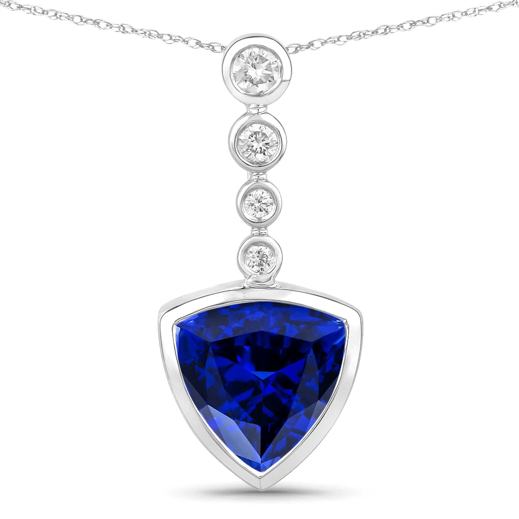 Trillion Cut Diamond Accented Pendant