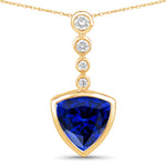 Trillion Cut Diamond Accented Pendant