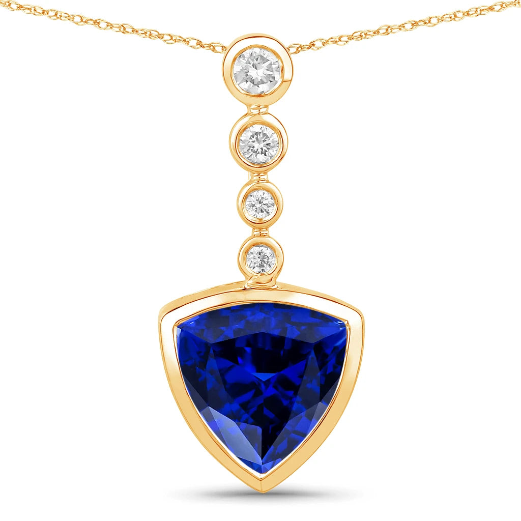 Trillion Cut Diamond Accented Pendant