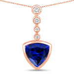 Trillion Cut Diamond Accented Pendant