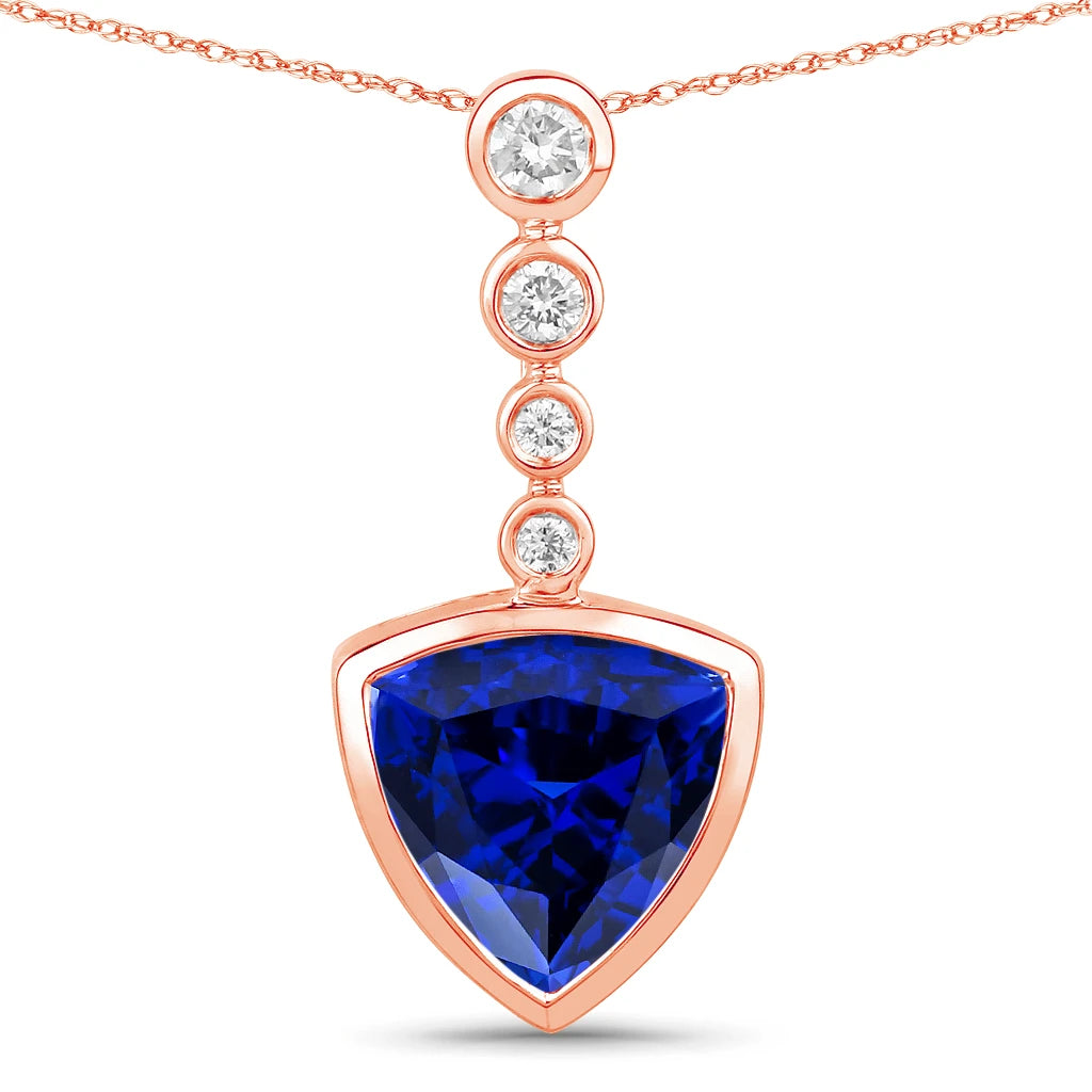 Trillion Cut Diamond Accented Pendant