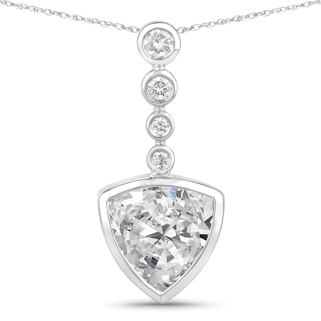 Trillion Cut Diamond Accented Pendant