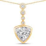 Trillion Cut Diamond Accented Pendant