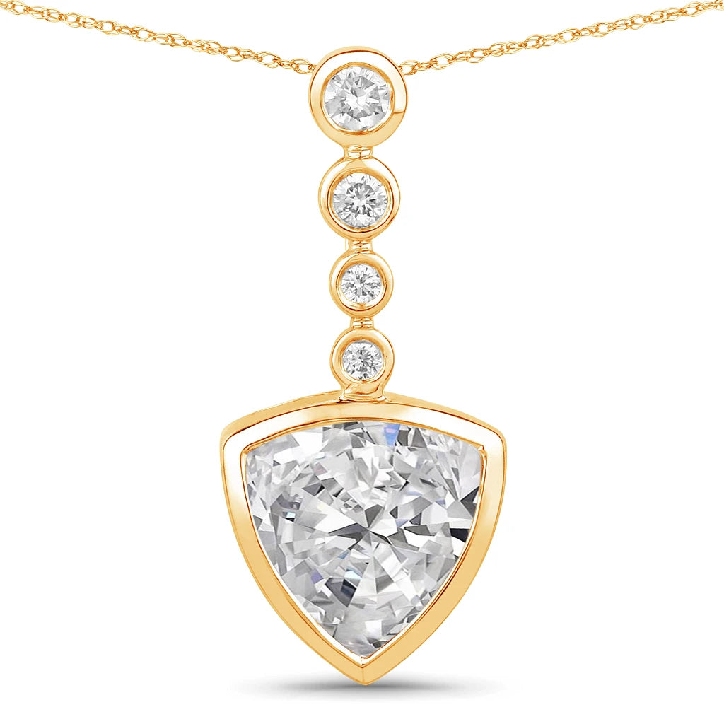 Trillion Cut Diamond Accented Pendant