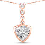 Trillion Cut Diamond Accented Pendant