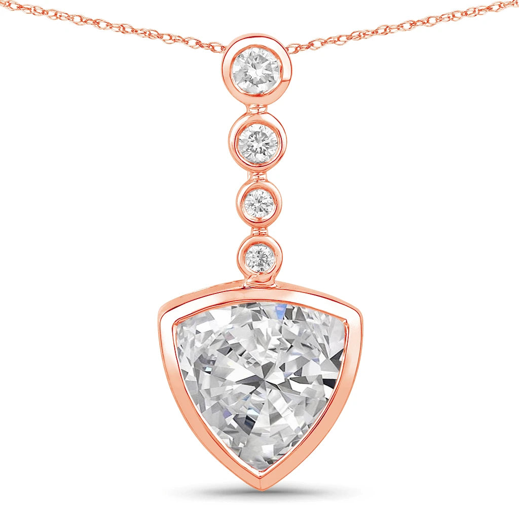 Trillion Cut Diamond Accented Pendant