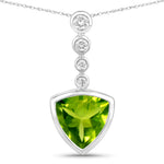 Trillion Cut Diamond Accented Pendant