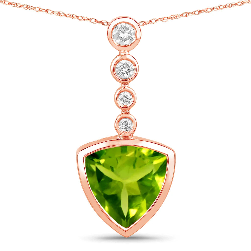 Trillion Cut Diamond Accented Pendant