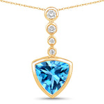 Trillion Cut Diamond Accented Pendant