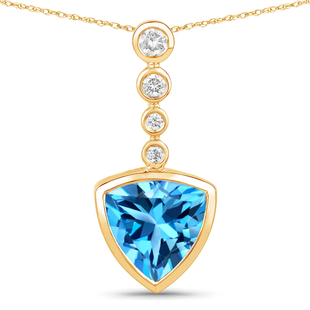 Trillion Cut Diamond Accented Pendant