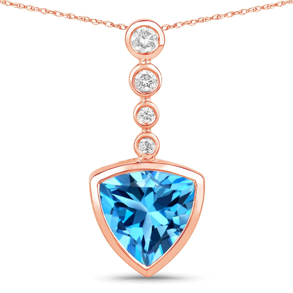 Trillion Cut Diamond Accented Pendant