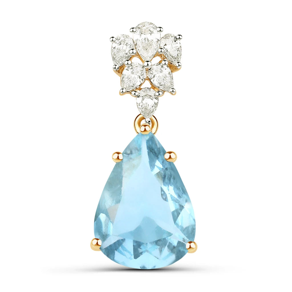 Olivetta Pear Cut Diamond Accented Cocktail Pendant