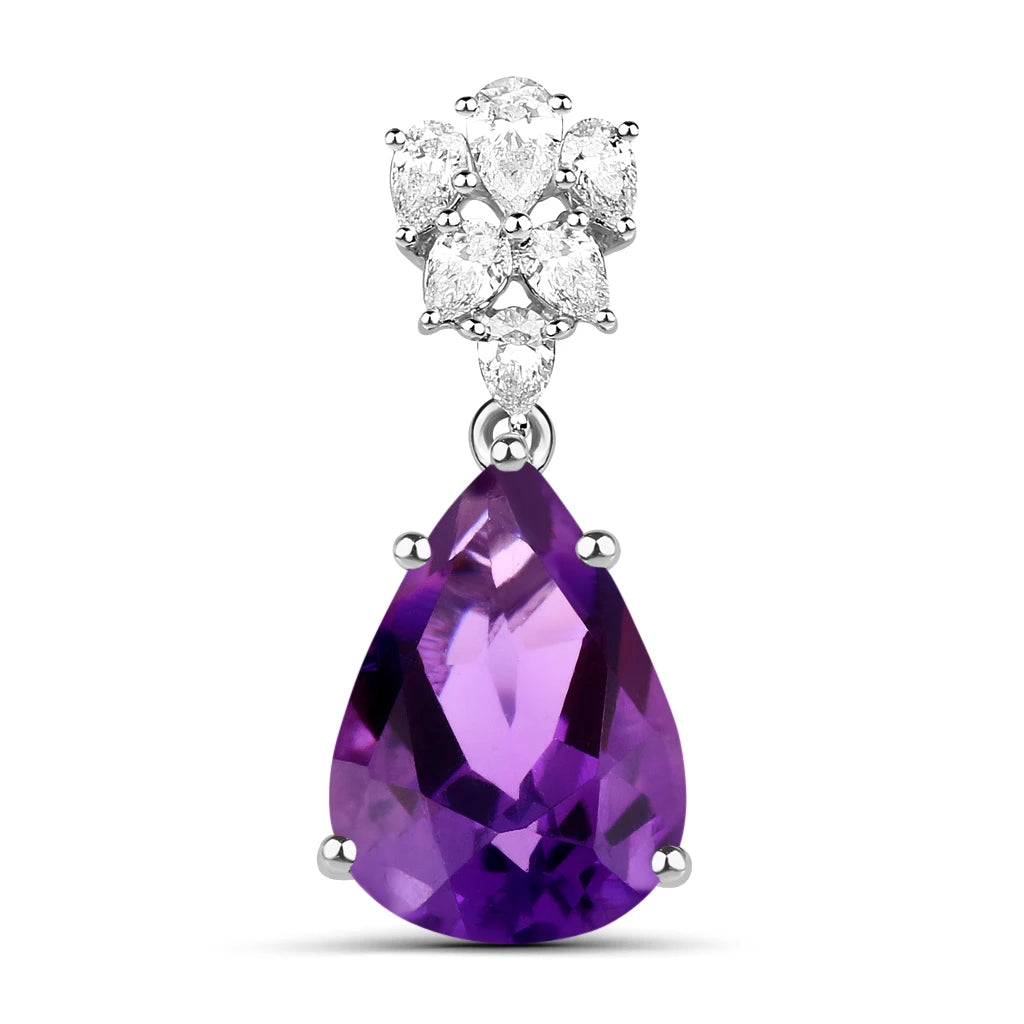Olivetta Pear Cut Diamond Accented Cocktail Pendant