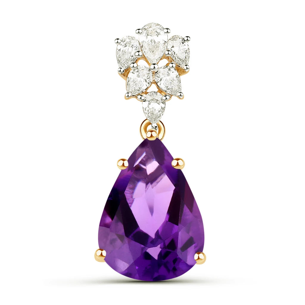 Olivetta Pear Cut Diamond Accented Cocktail Pendant