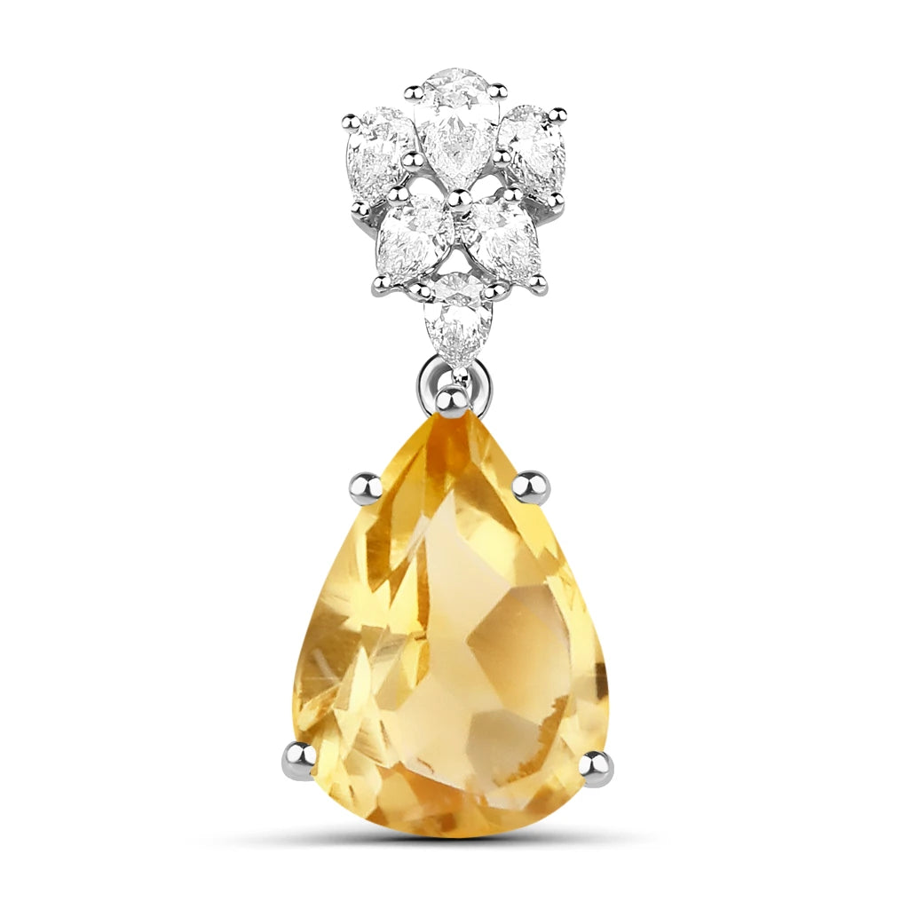 Olivetta Pear Cut Diamond Accented Cocktail Pendant