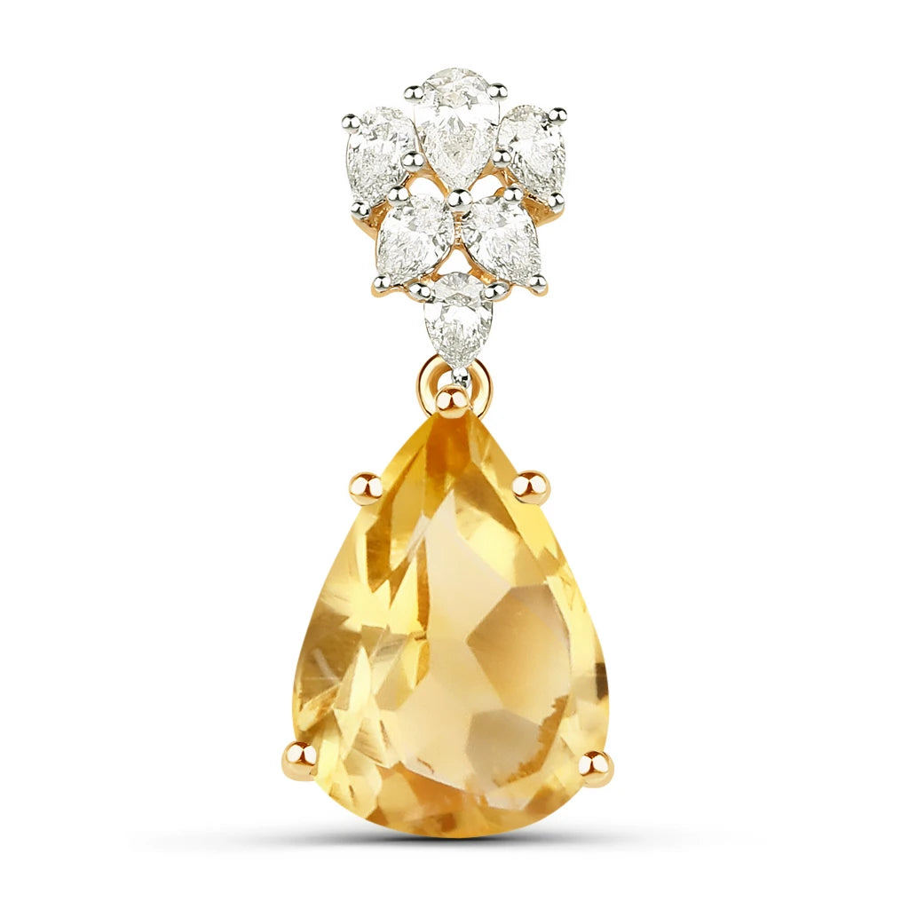 Olivetta Pear Cut Diamond Accented Cocktail Pendant