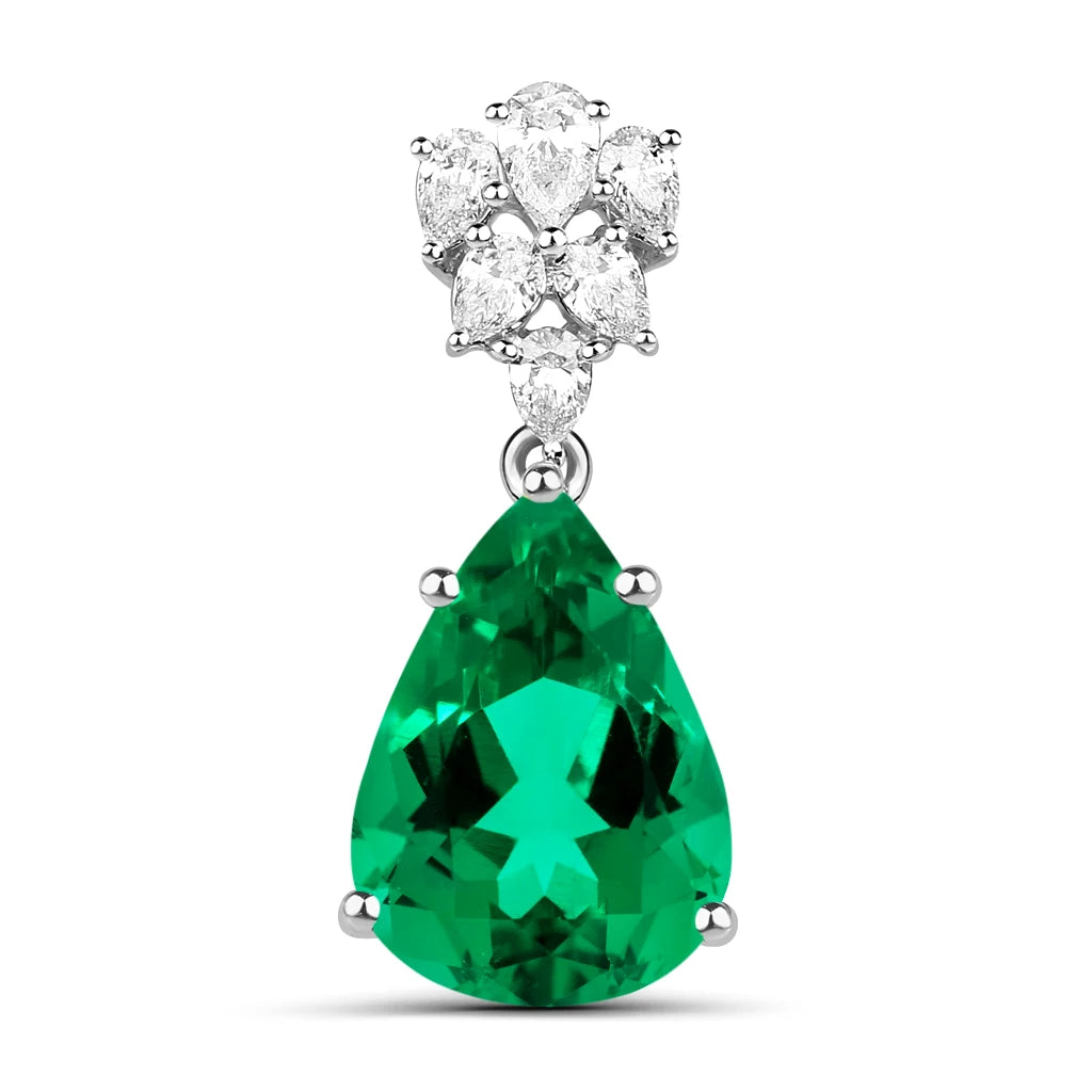 Olivetta Pear Cut Diamond Accented Cocktail Pendant