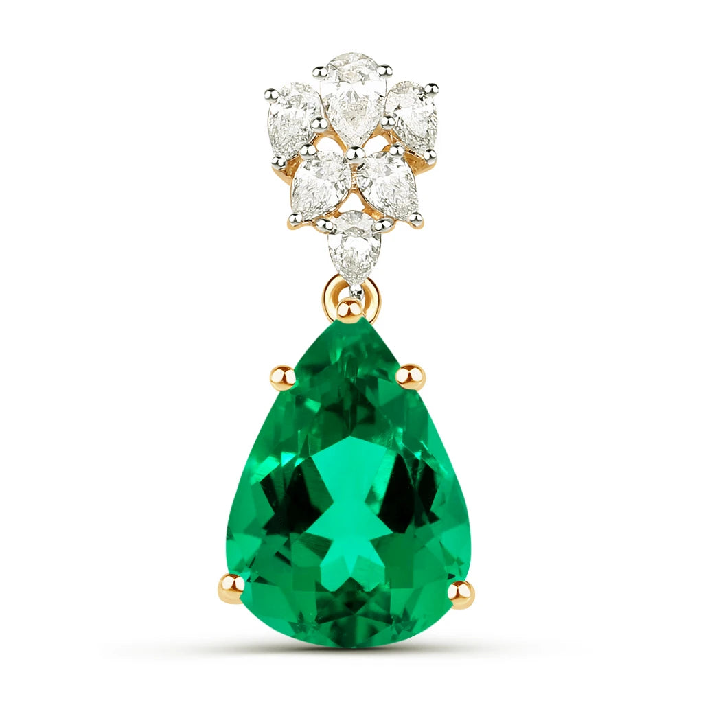 Olivetta Pear Cut Diamond Accented Cocktail Pendant