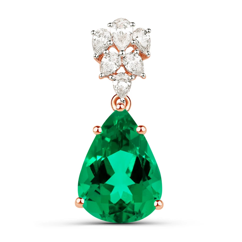 Olivetta Pear Cut Diamond Accented Cocktail Pendant